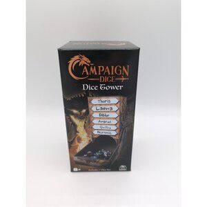 Campaign Dice Tower, Magnetic Nameplates and Portable 7 Polyhedral Dice Game
